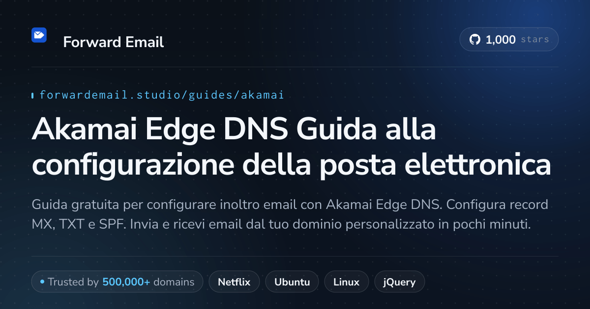 Come configurare l'email con Akamai Edge DNS