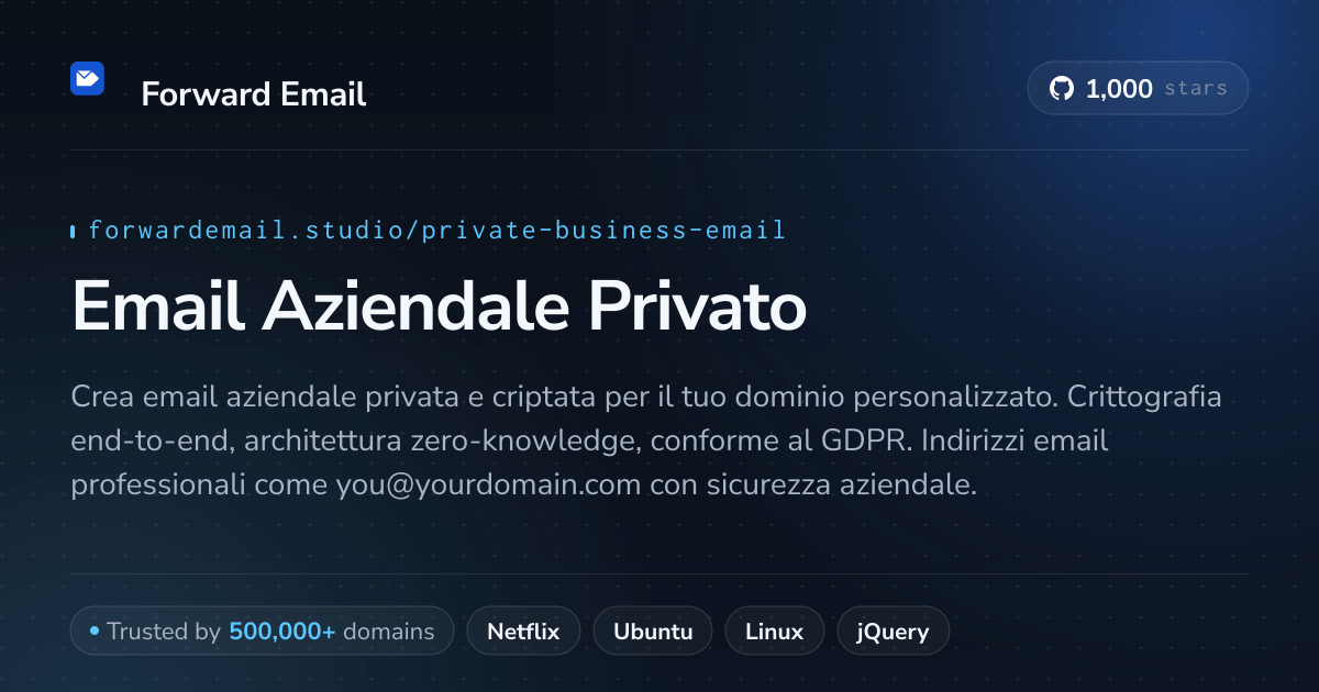 Email Aziendale Privato - Criptato & Sicuro