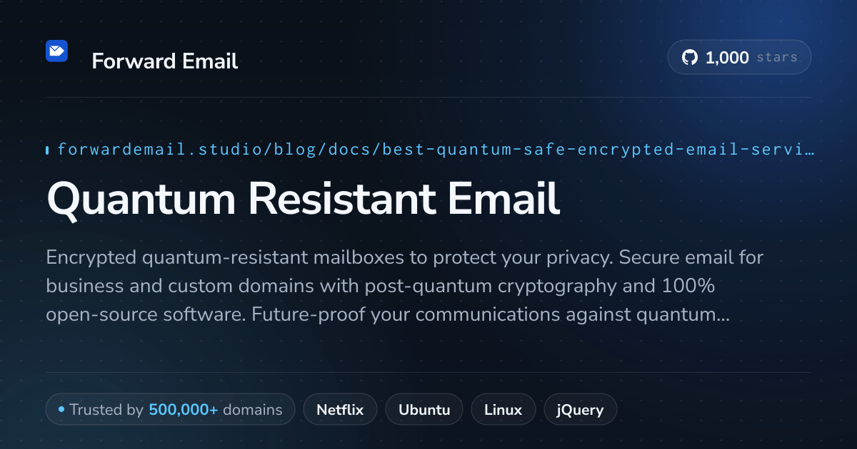 Quantum Resistant Email Service - Guide 2026