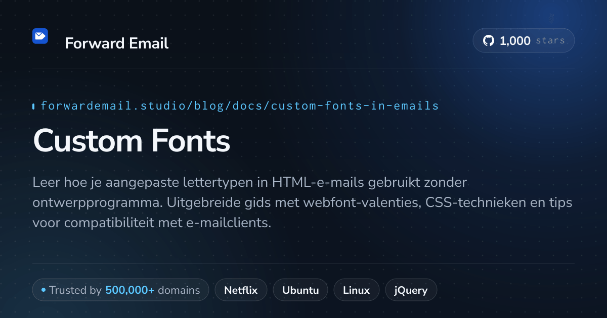 Aangepaste lettertypen in e-mails
