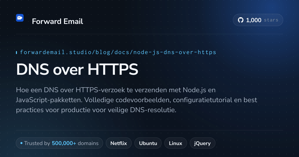 Node.js DNS over HTTPS