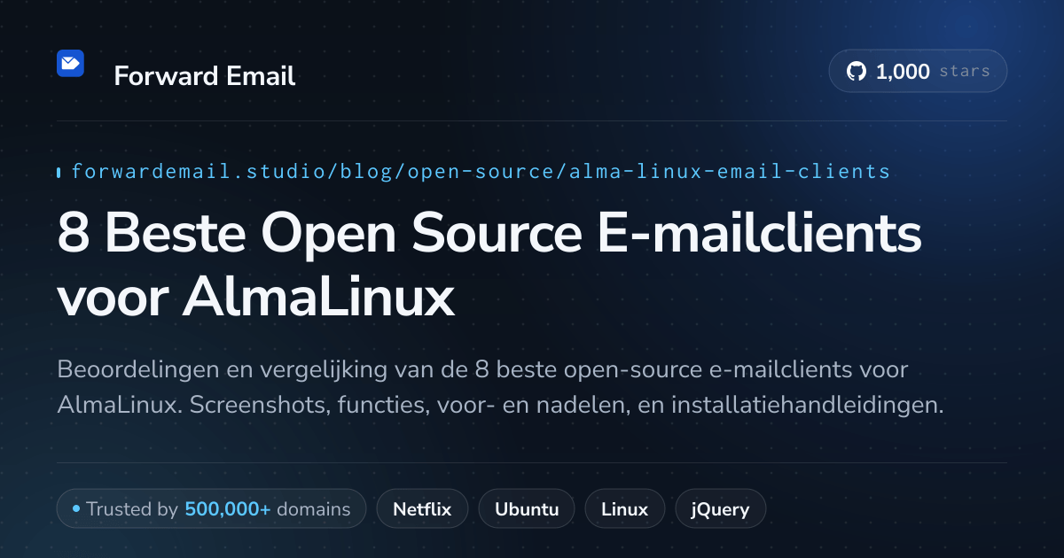 8 Beste Open Source E-mailclients voor AlmaLinux 2026