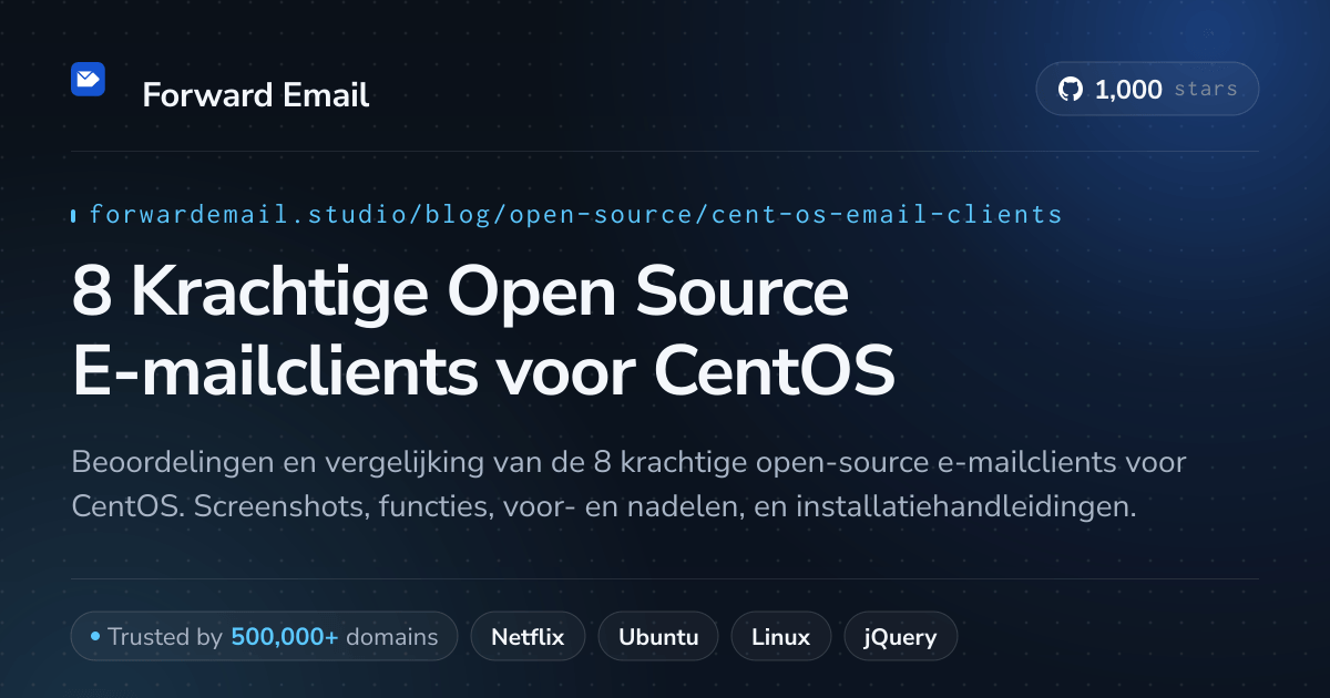 8 Krachtige Open Source E-mailclients voor CentOS 2026