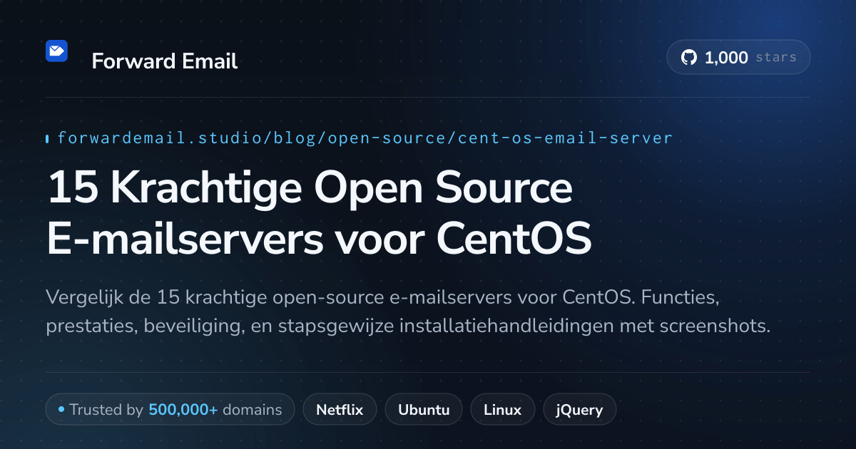 15 Krachtige Open Source E-mailservers voor CentOS 2026