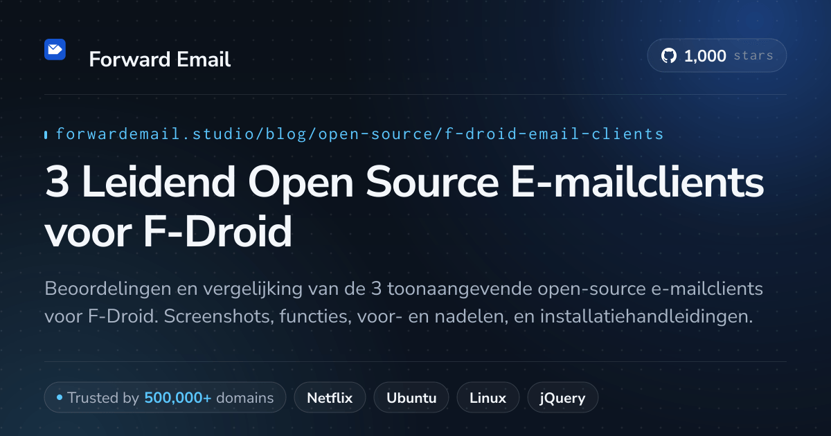 3 Leidend Open Source E-mailclients voor F-Droid 2026
