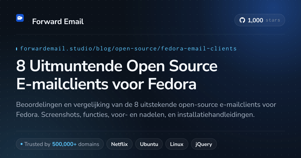 8 Uitmuntende Open Source E-mailclients voor Fedora 2026