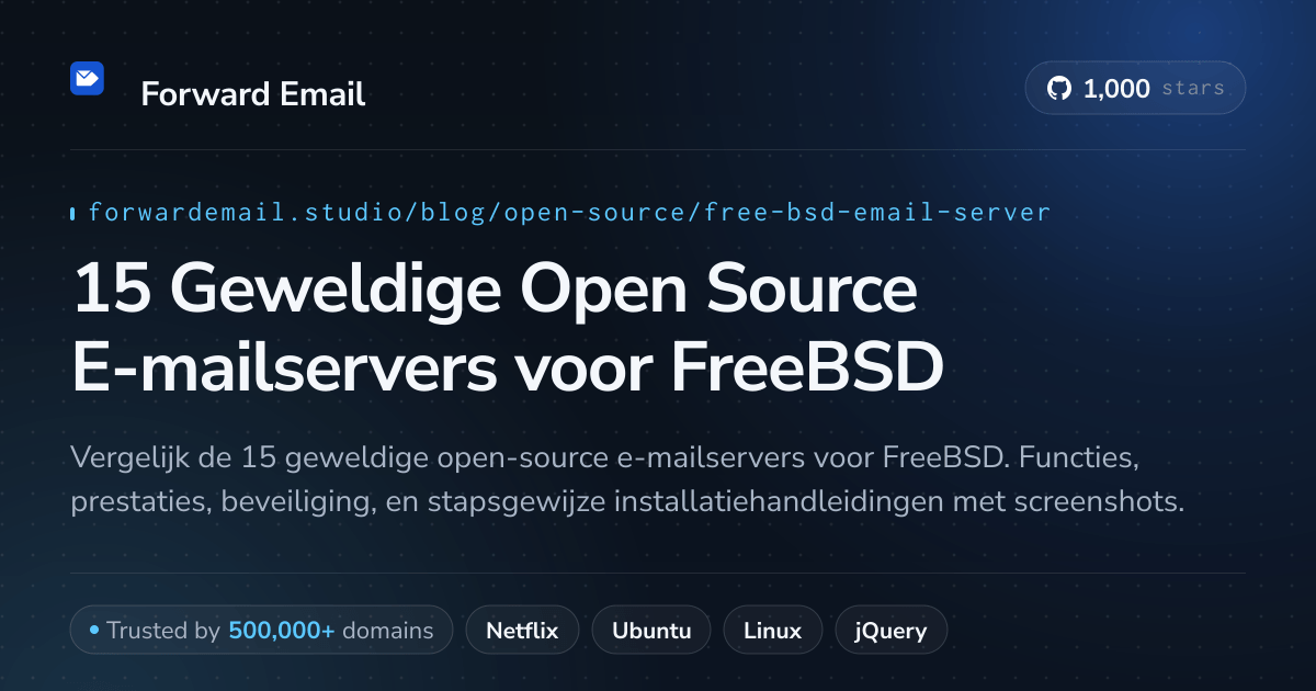 15 Geweldige Open Source E-mailservers voor FreeBSD 2026