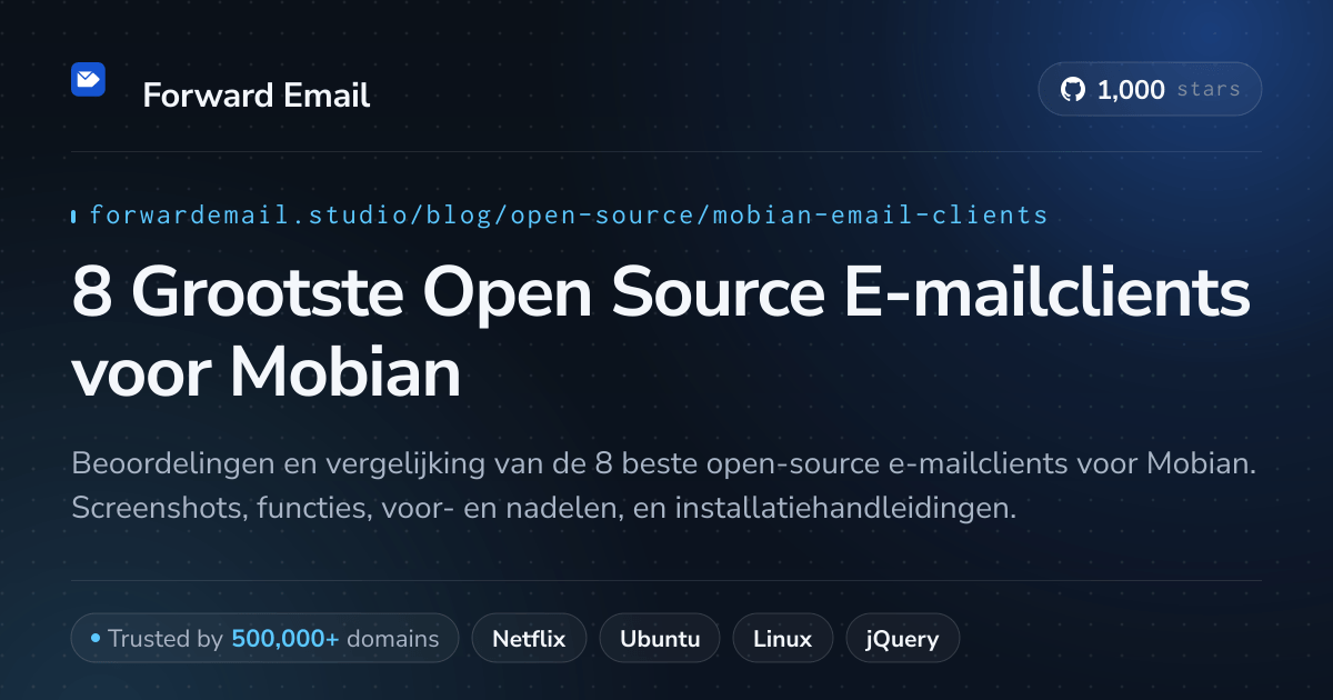 8 Grootste Open Source E-mailclients voor Mobian 2026