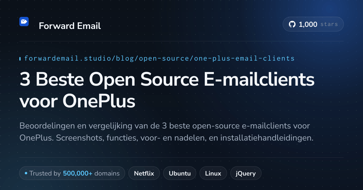 3 Beste Open Source E-mailclients voor OnePlus 2026