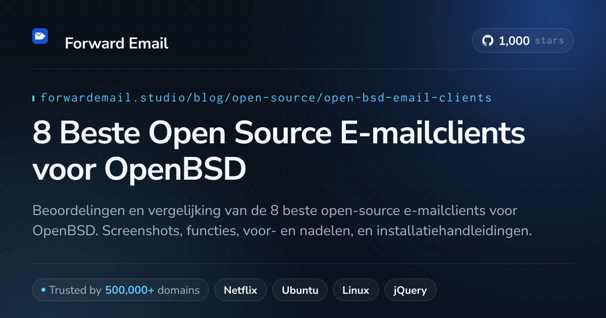 8 Beste Open Source E-mailclients voor OpenBSD 2026