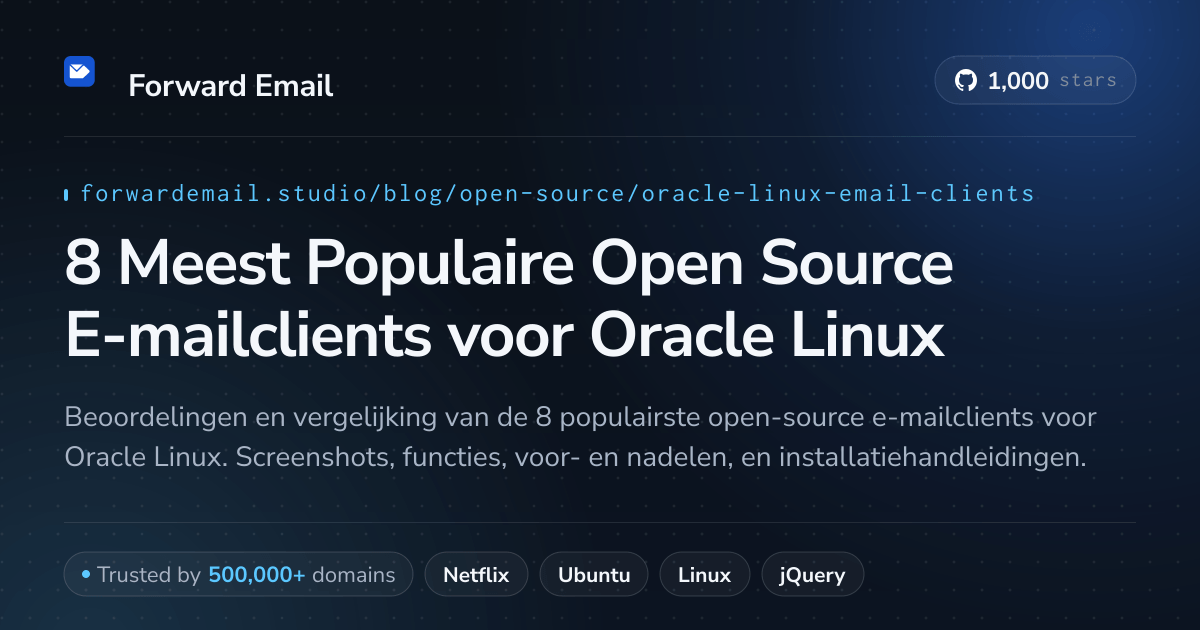 8 Meest Populaire Open Source E-mailclients voor Oracle Linux 2026