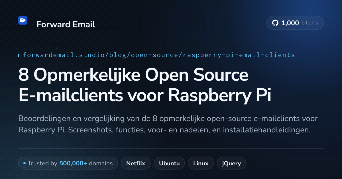 8 Opmerkelijke Open Source E-mailclients voor Raspberry Pi 2026