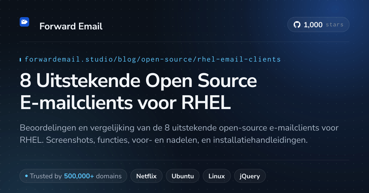 8 Uitstekende Open Source E-mailclients voor RHEL 2026