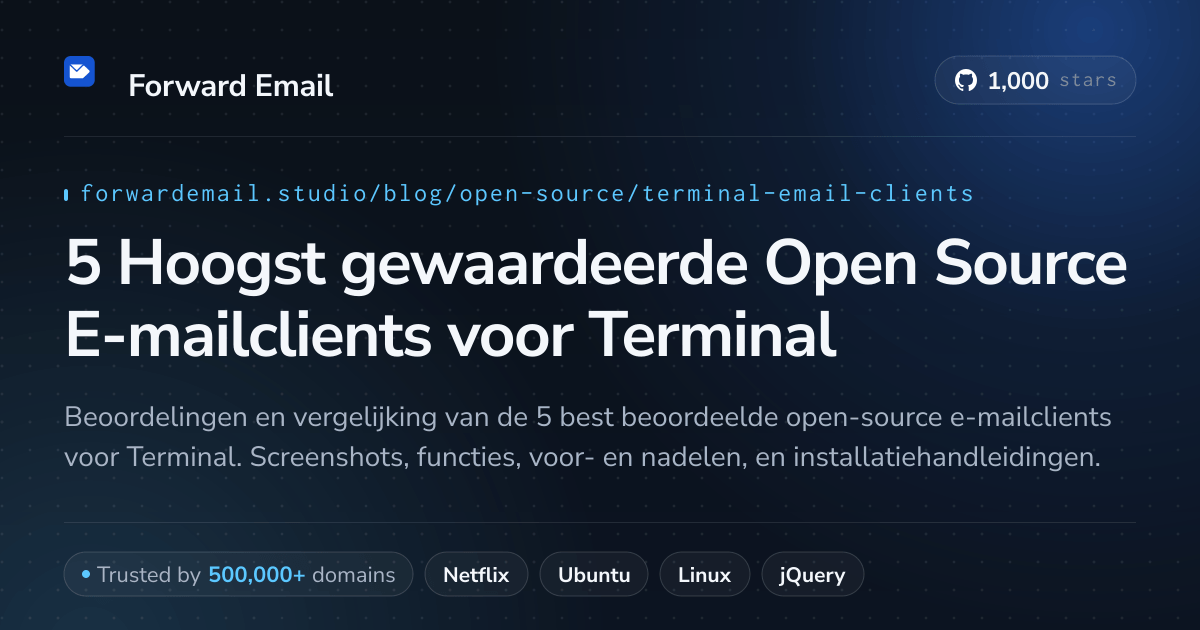 5 Hoogst gewaardeerde Open Source E-mailclients voor Terminal 2026