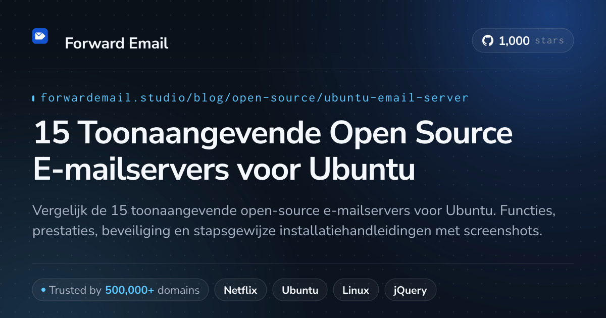 15 Toonaangevende Open Source E-mailservers voor Ubuntu 2026