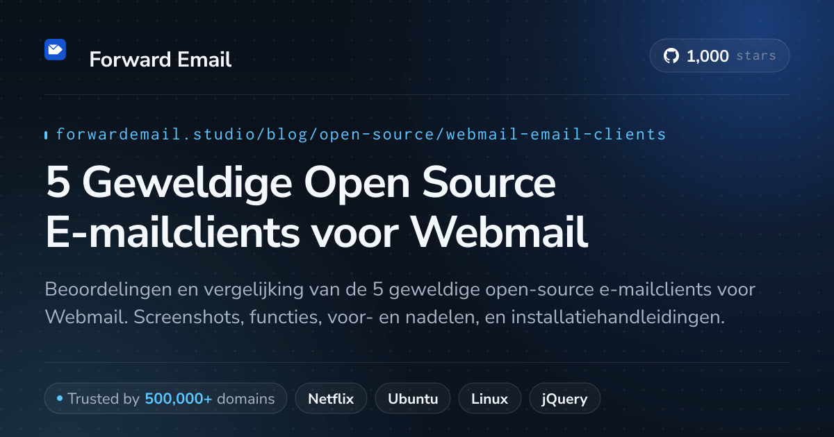 5 Geweldige Open Source E-mailclients voor Webmail 2026