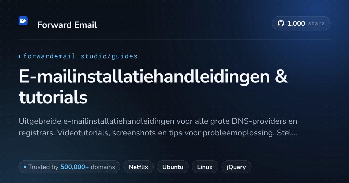 E-mailinstallatiehandleidingen & tutorials - stapsgewijze instructies 2026