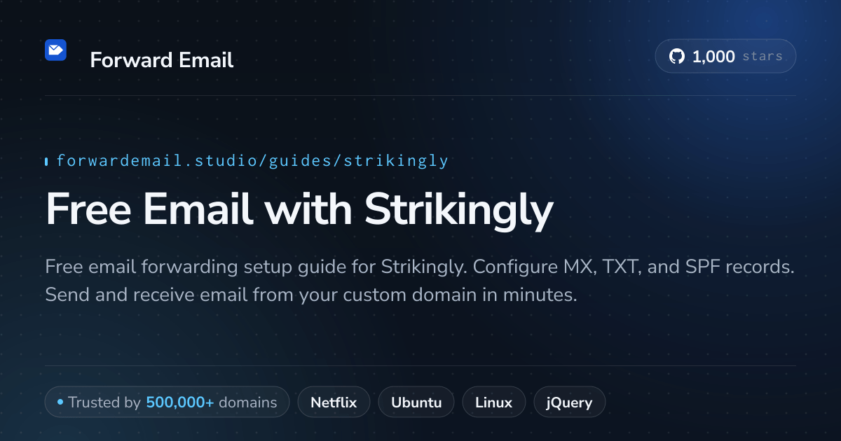 E-mail instellen met Strikingly