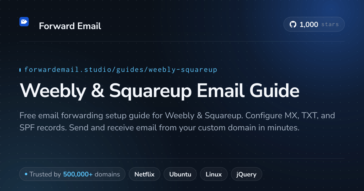 E-mail instellen met Weebly & Squareup