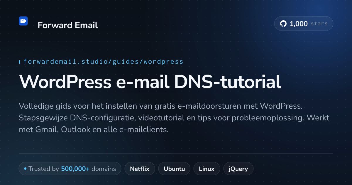 E-mail instellen met WordPress