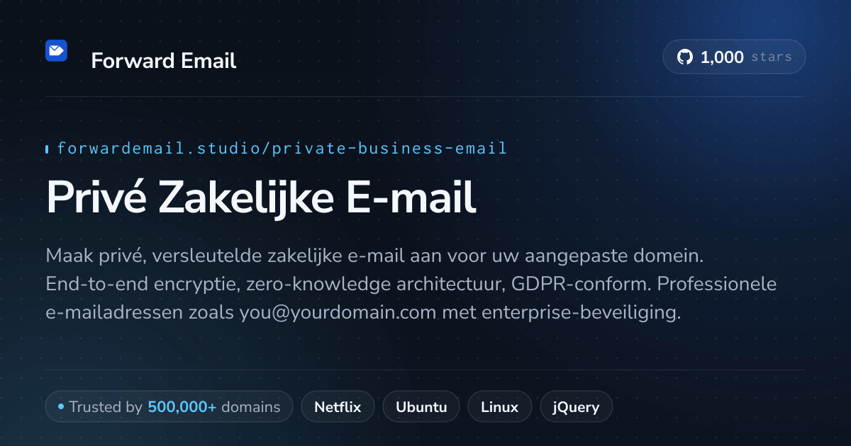 Privé Zakelijke E-mail - Versleuteld & Beveiligd