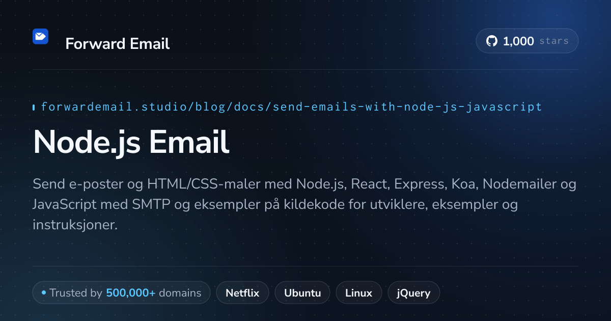 Node.js e-postmaler