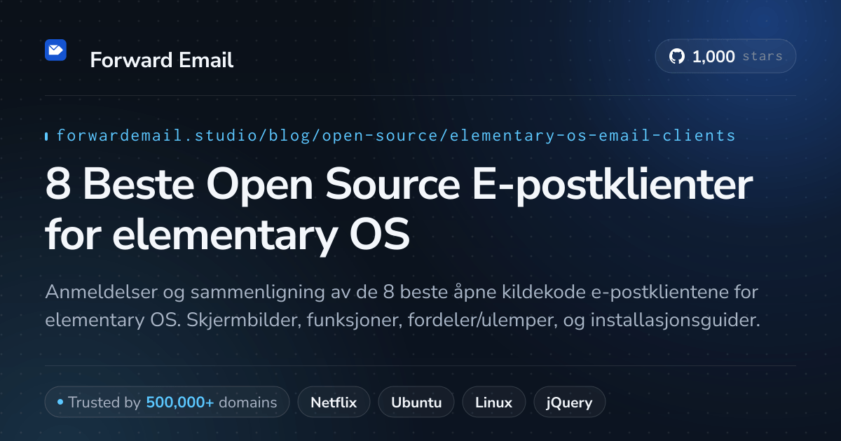 8 Beste Open Source E-postklienter for elementary OS 2026