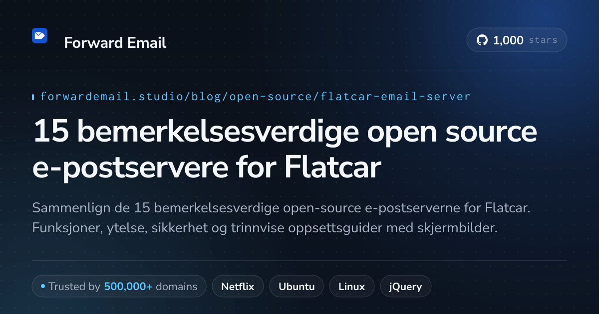15 bemerkelsesverdige open source e-postservere for Flatcar 2026