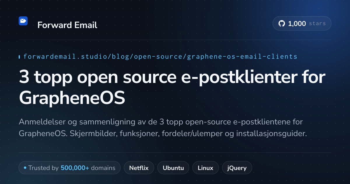 3 topp open source e-postklienter for GrapheneOS 2026