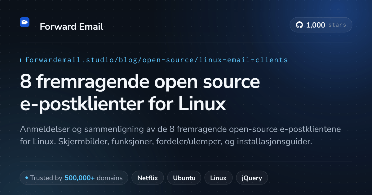 8 fremragende open source e-postklienter for Linux 2026