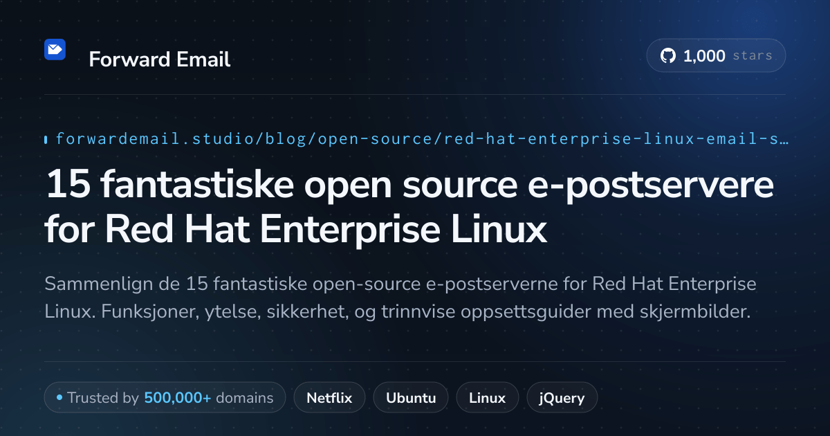 15 fantastiske open source e-postservere for Red Hat Enterprise Linux 2026