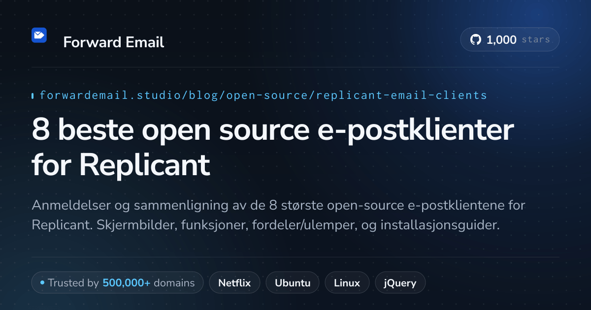 8 beste open source e-postklienter for Replicant 2026