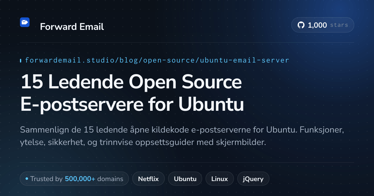 15 Ledende Open Source E-postservere for Ubuntu 2026