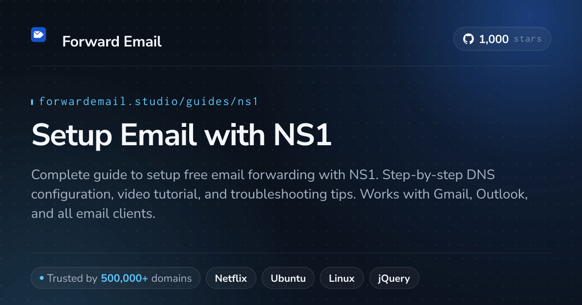 Slik konfigurerer du e-post med NS1