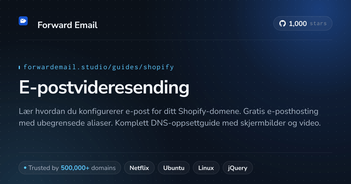 Slik konfigurerer du e-post med Shopify