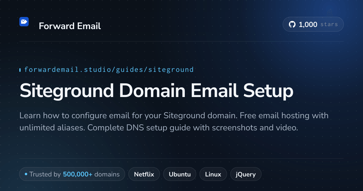 Slik konfigurerer du e-post med Siteground