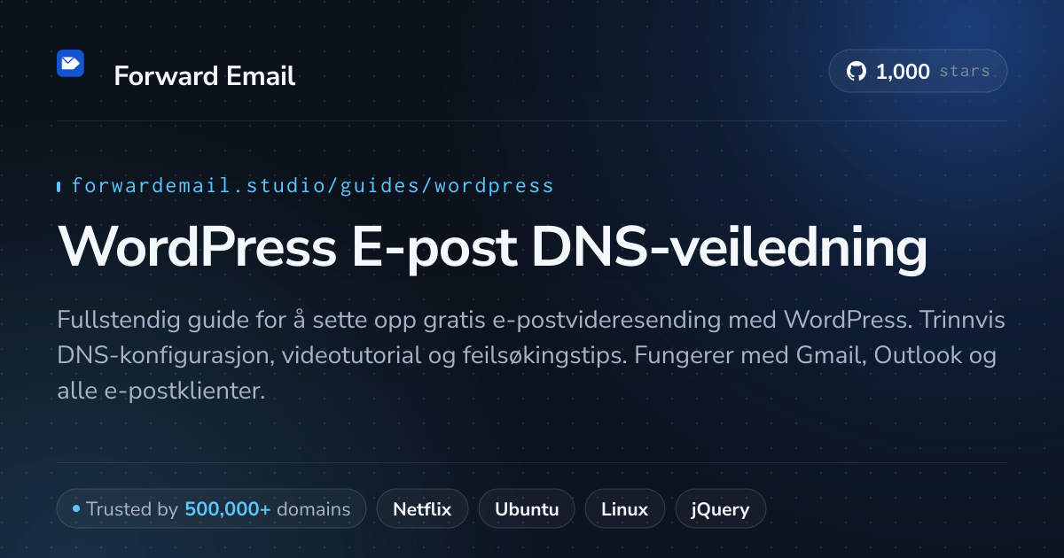 Slik konfigurerer du e-post med WordPress