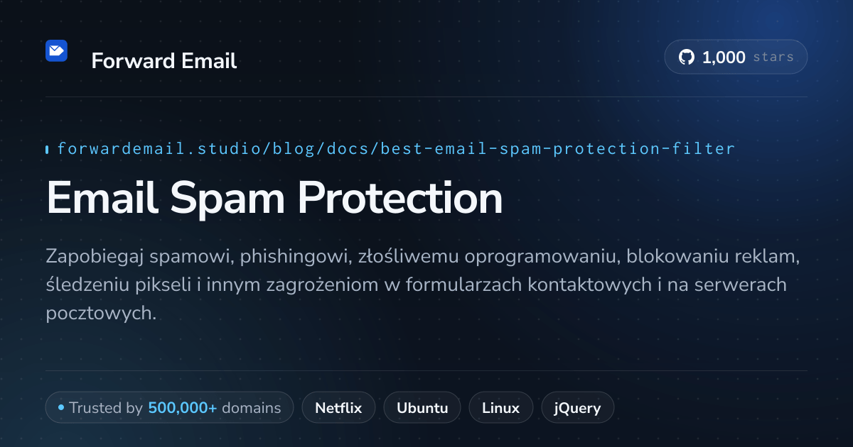 Najlepszy filtr ochrony przed spamem w wiadomościach e-mail