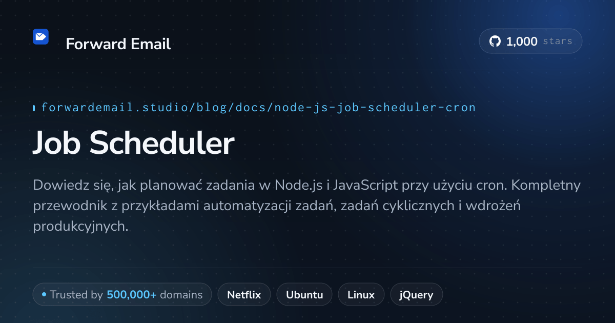 Harmonogram zadań Node.js