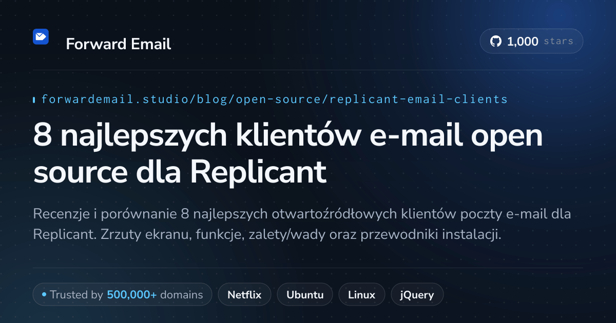8 najlepszych klientów e-mail open source dla Replicant 2026