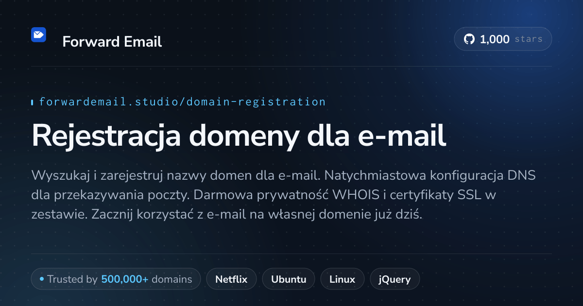 Rejestracja domeny dla e-mail - znajdź idealną nazwę domeny