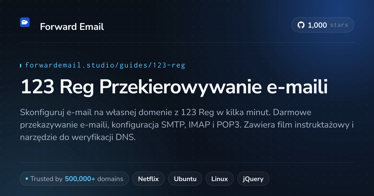 Jak skonfigurować pocztę e-mail za pomocą 123 Reg