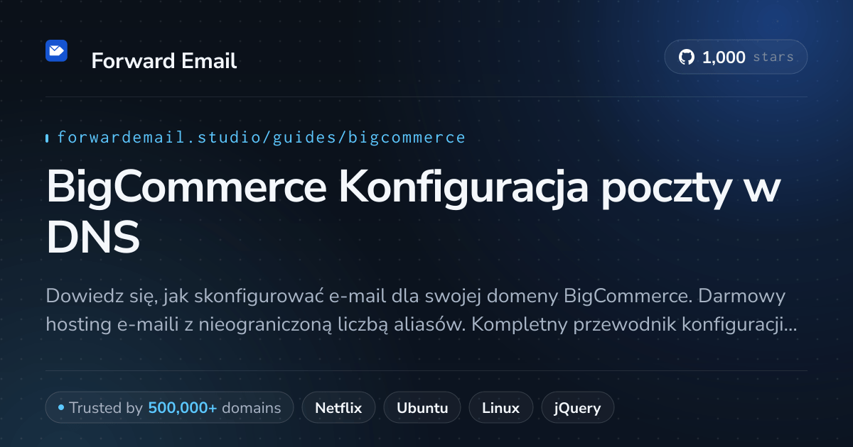 Jak skonfigurować pocztę e-mail za pomocą BigCommerce