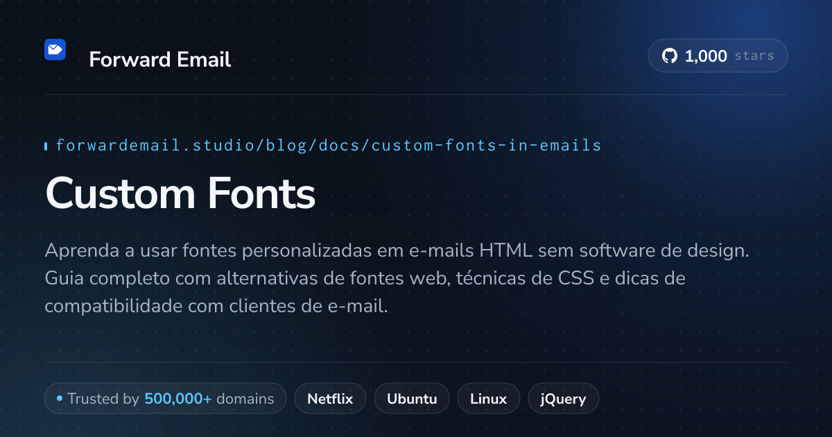 Fontes personalizadas em e-mails