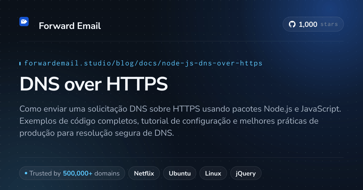 DNS Node.js sobre HTTPS