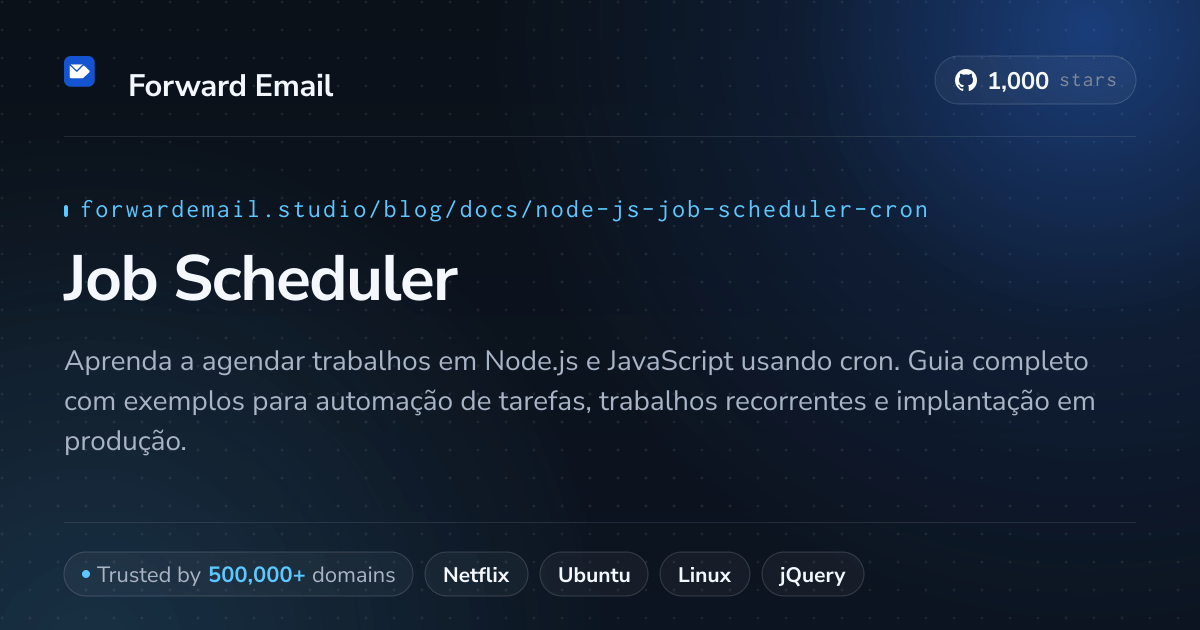 Agendador de tarefas do Node.js