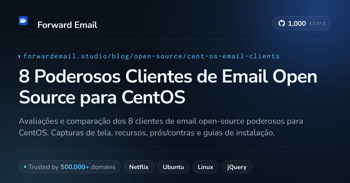 8 Poderosos Clientes de Email Open Source para CentOS 2026