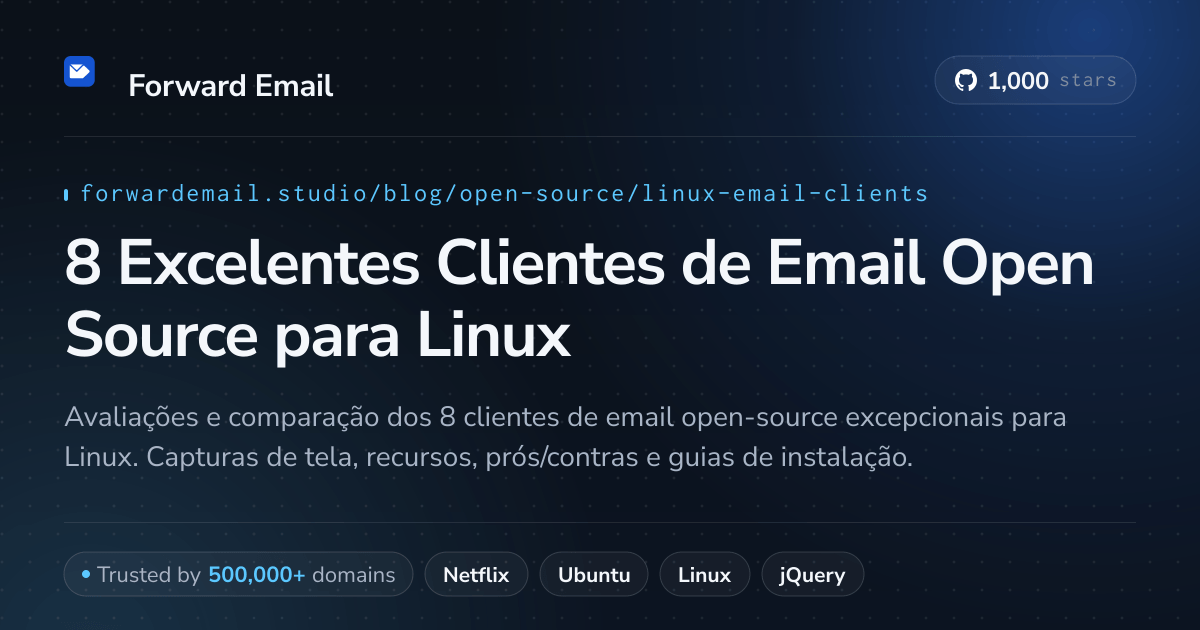 8 Excelentes Clientes de Email Open Source para Linux 2026