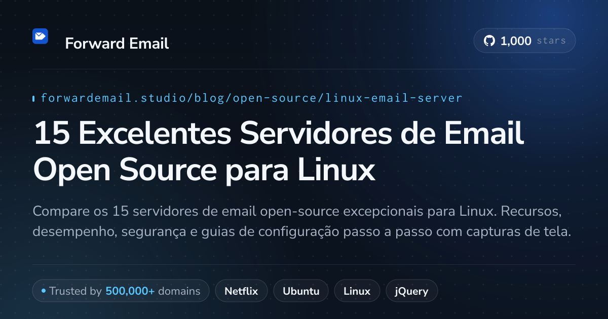 15 Excelentes Servidores de Email Open Source para Linux 2026
