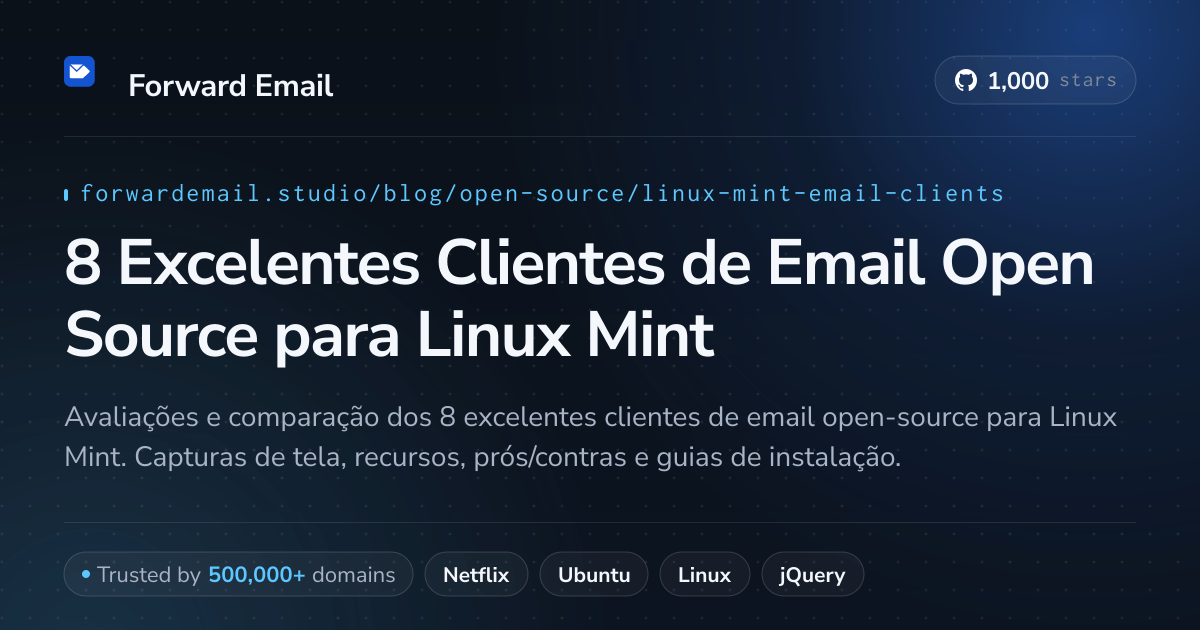 8 Excelentes Clientes de Email Open Source para Linux Mint 2026